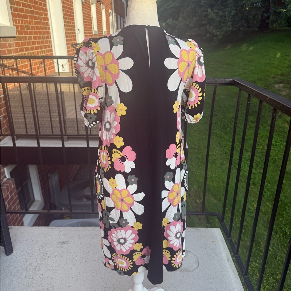 Boden Floral Puff Sleeve Dress Size 8 - Picture 7 of 13
